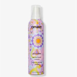 amika Perfect Body Mousse – Pink, Purple & Yellow Decorative Can. 8.5oz